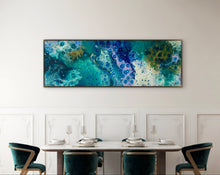 Load image into Gallery viewer, Fluid abstract painting with flowing, energetic movements in rich green tones, evoking emotion and inner transformation.