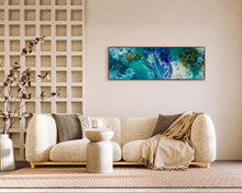 Load image into Gallery viewer, Fluid abstract painting with flowing, energetic movements in rich green tones, evoking emotion and inner transformation.
